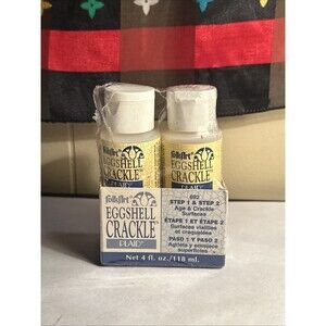 FolkArt Medium lot of two 694 Crackle, plaid